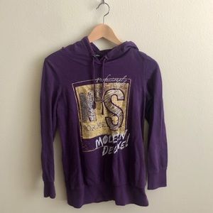 100% Cotton Purple Hoodie.